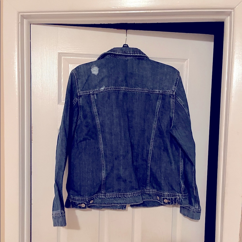 Old navy distressed jean jacket